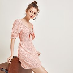 на молнии Сердечко Повседневный Платье Shein