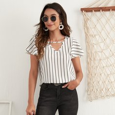 Оригинальный топ в полоску Shein