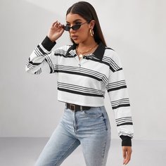 Футболка с полосками Shein