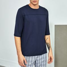 Мужская однотонная футболка с короткими рукавами Shein