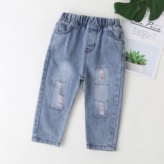 Разрезы Джинсы для девочек Shein