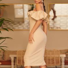 Платье на бретелях с разрезом Shein