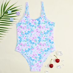 Цветочный милый Купальники для девочек Shein