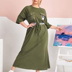 Платье размера плюс с карманом Shein