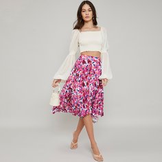 Асимметричная плиссированная юбка Shein