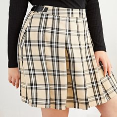 Юбка размера плюс в клетку Shein