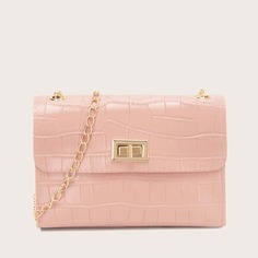 Сумка на цепочке с крокодиловым узором Shein