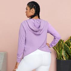 Одноцветный Спортивные топы размера плюс Shein