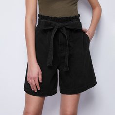 Карман Одноцветный Джинсовые шорты Shein