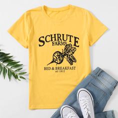 буква Повседневный Футболки Shein