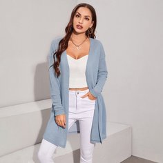 Одноцветный Повседневный Куртка Shein