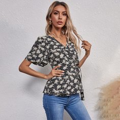 узел Цветочный Бохо Блузы Shein