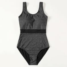 Блестящий слитный купальник Shein