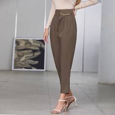 Цепочка Одноцветный Повседневный Брюки Shein