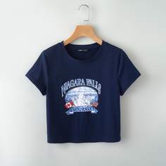 буква Повседневный Футболки Shein