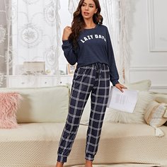 узел Клетка Повседневный Пижама Shein