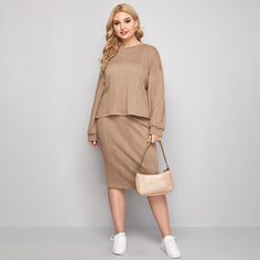 Оригинальный топ и юбка размера плюс Shein