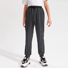 Брюки в полоску для мальчиков Shein