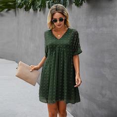 Одноцветный Бохо Платье Shein