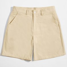 Мужские однотонные шорты Shein