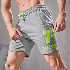 Мужские спортивные шорты на кулиске с текстовым принтом Shein