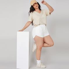 Однотонные шорты размера плюс Shein
