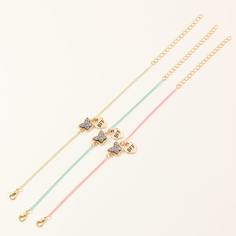 3шт браслет с бабочкой для девочек Shein