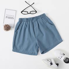 Однотонные шорты для мальчиков Shein