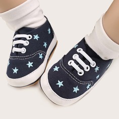 Кроссовки на шнурках с вышивкой звезды для девочек Shein