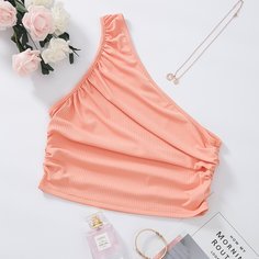 Топ на одно плечо со сборками Shein