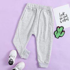 Спортивные брюки с текстовым принтом для девочек Shein