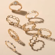 со стразами Кольца Shein