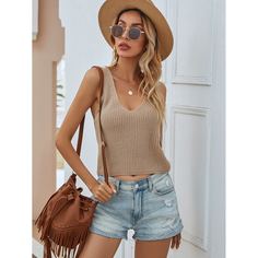 Трикотажный свитер-жилет Shein