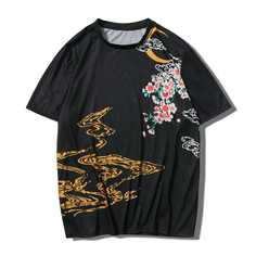 Мужская футболка с цветочным принтом Shein