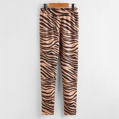 Леопардовый Повседневный Леггинсы для девочек Shein