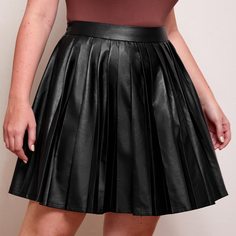 на молнии Одноцветный Элегантный Юбки размер плюс Shein