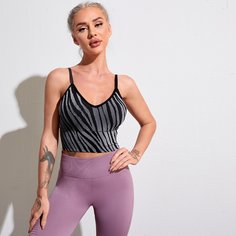 Бюстгальтер на бретельках с принтом зебры Shein