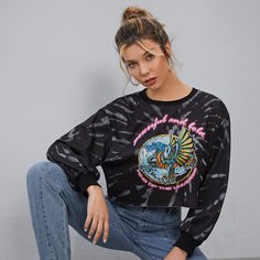 Мультяшный принт Повседневный Свитшоты Shein