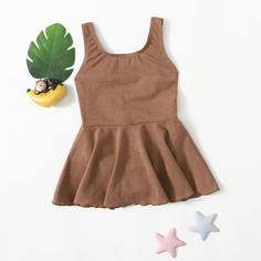 Слитный купальник для девочек Shein
