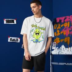 Мужские шорты и футболка с мультипликационным принтом Shein