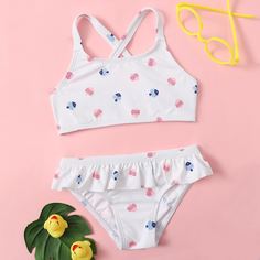 крест на крест Животный милый купальник для малышей Shein