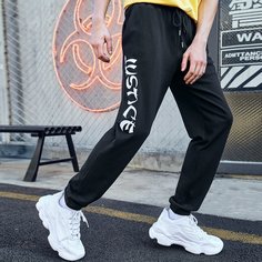 Мужские спортивные брюки с текстовым принтом Shein