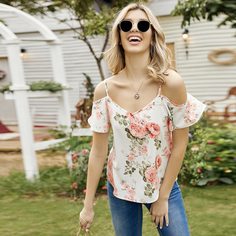 Блузка с цветочным принтом Shein