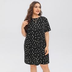 Платье размера плюс с узлом сзади Shein