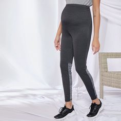 Контрастные леггинсы для беременных Shein