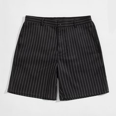 Мужские шорты в полоску с карманом Shein