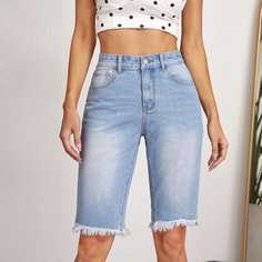 Джинсовые шорты с карманом Shein