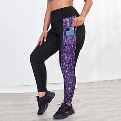 Спортивные леггинсы размера плюс с хорошей эластичностью Shein