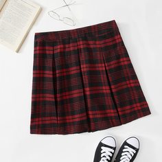 в клетку Институтский Юбки размер плюс Shein