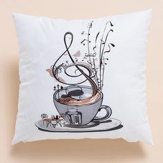 Чехол для подушки с принтом "кофейная чашка" без наполнителя Shein
